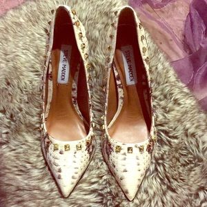 Steve Madden Studded Snakeskin Heels